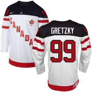 Olympic Hockey Wayne Gretzky Authentic Herren Weiß – Team Canada #99 100th Anniversary